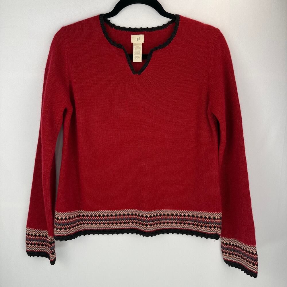 J. Jill Lambswool and Angora Blend Knit Sweater Size S